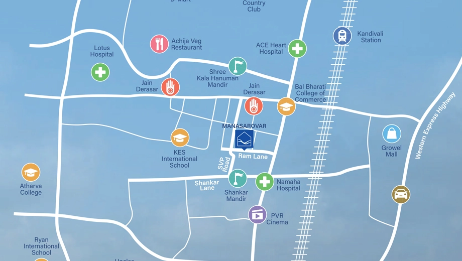 Location of Harasiddh Mansarovar in Kandivali West, Mumbai - Image 377941
