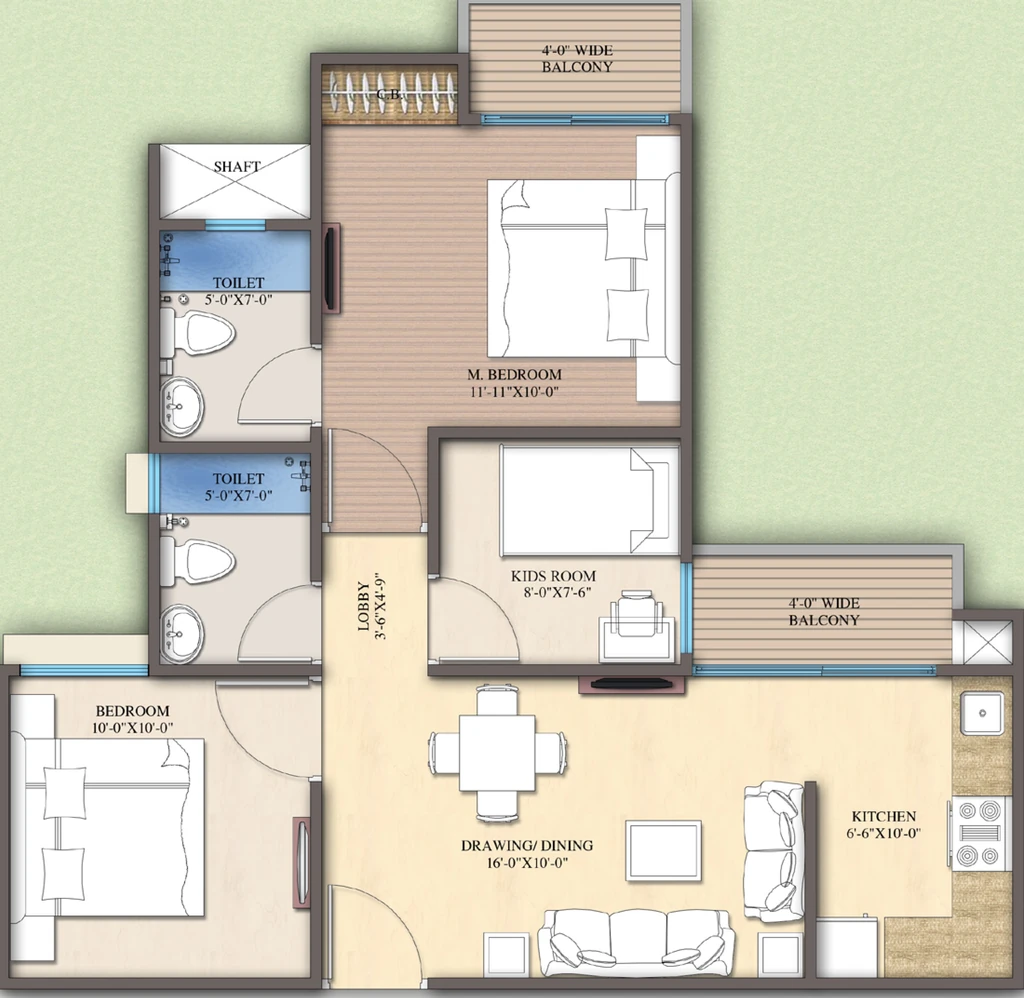 2 BHK Flat in ARG Ananta Westway in Ajmer Road, Jaipur - Image 905376