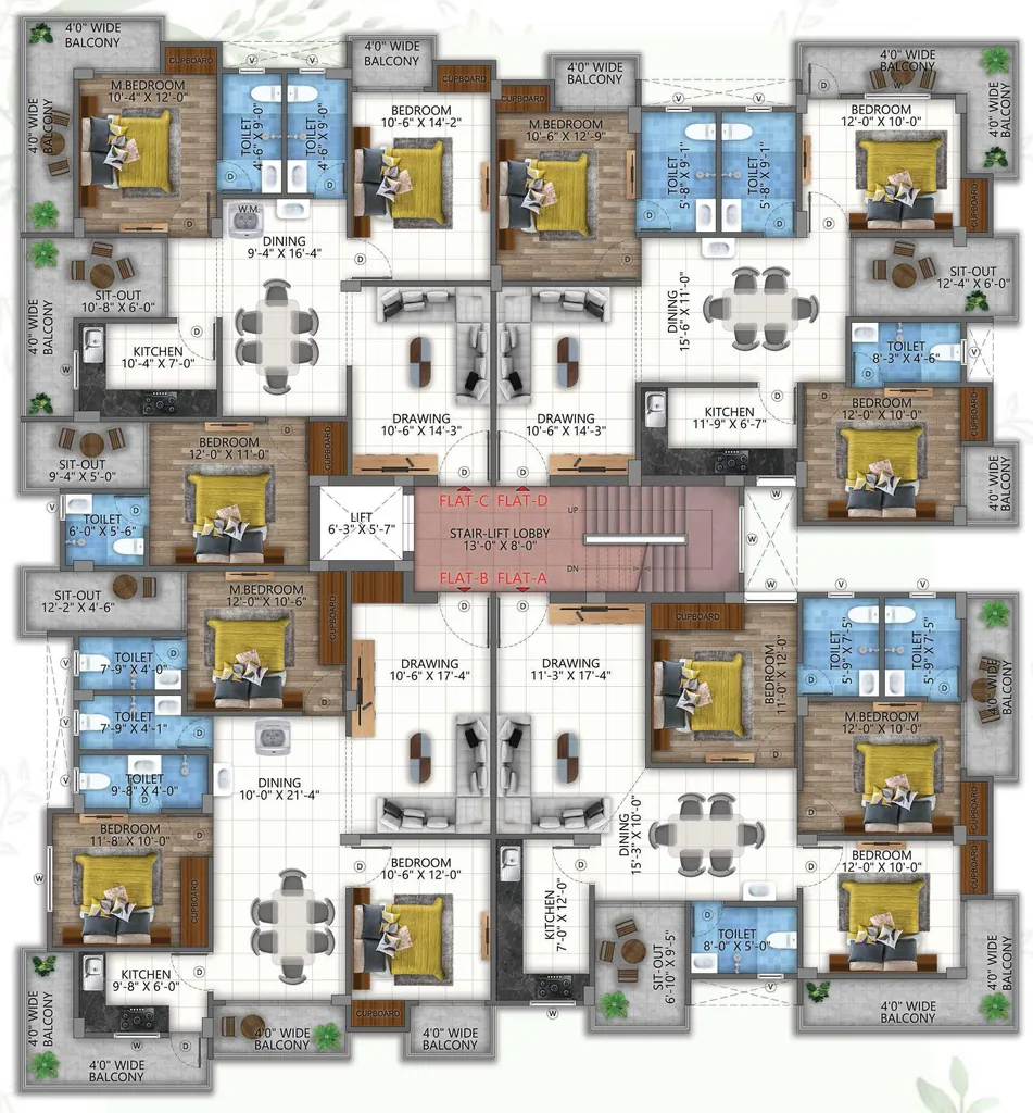 Floor Plan of Aman Green in Kanke, Ranchi - Image 374049