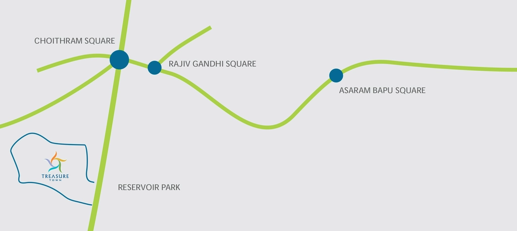Location of Treasure Town in Bijalpur, Indore - Image 374054