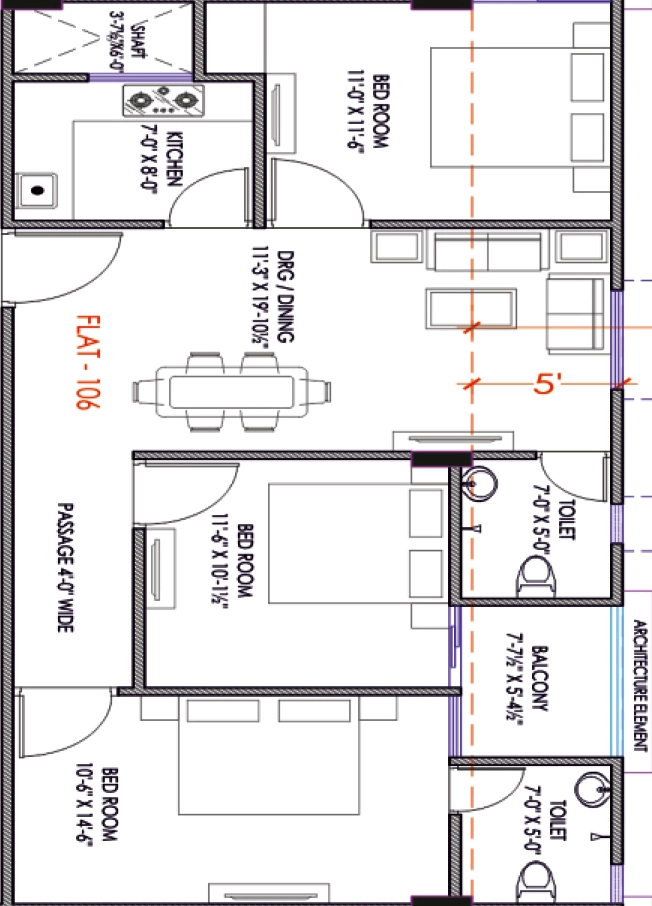 3 BHK Flat in Astha Empire 2 in Ajmer Road, Jaipur - Image 905403