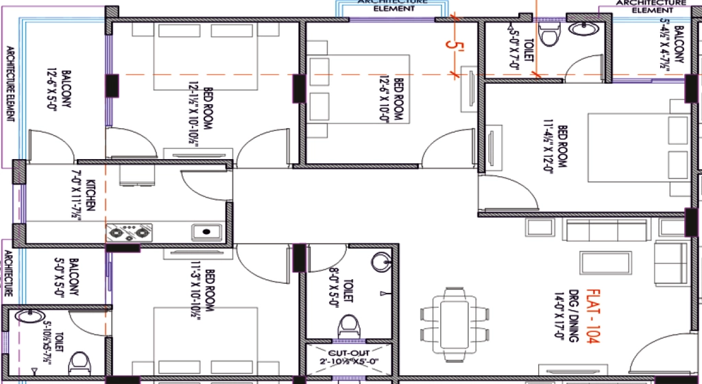 4 BHK Flat in Astha Empire 2 in Ajmer Road, Jaipur - Image 905404