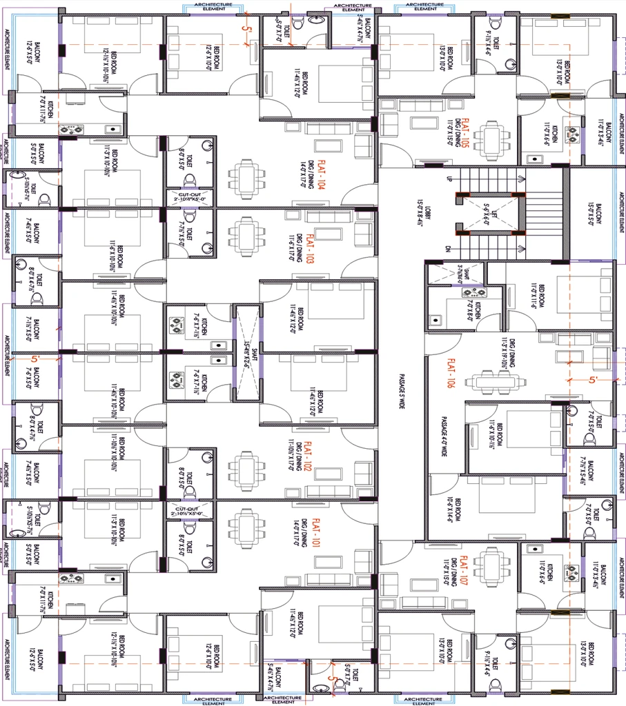 Floor Plan of Astha Empire 2 in Ajmer Road, Jaipur - Image 374083