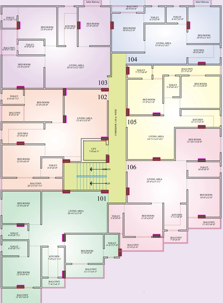 Floor Plan of CM Town Square 2 in Ajmer Road, Jaipur - Image 374098