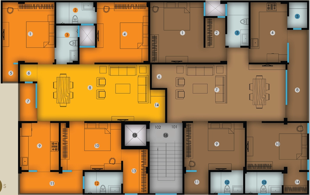 Floor Plan of Aviette Eternal Signature Homes in Adarsh Nagar, Jaipur - Image 374103