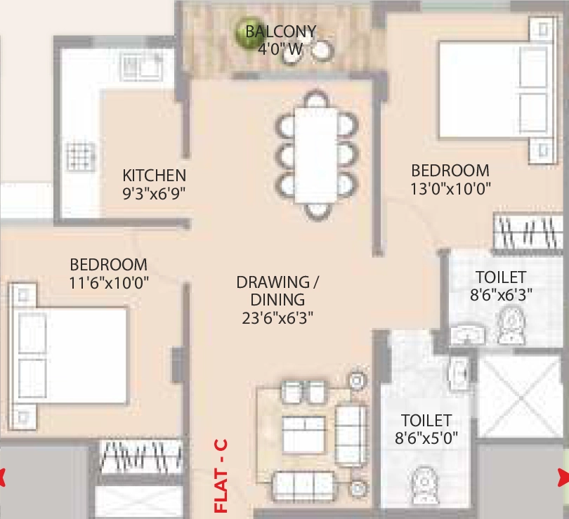 2 BHK Flat in Mansarovar Ayodhya Dham in Kanke, Ranchi - Image 905419
