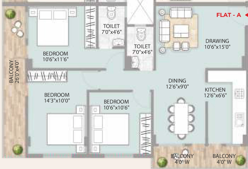 3 BHK Flat in Mansarovar Ayodhya Dham in Kanke, Ranchi - Image 905420