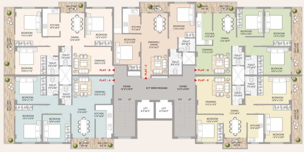 Floor Plan of Mansarovar Ayodhya Dham in Kanke, Ranchi - Image 374109