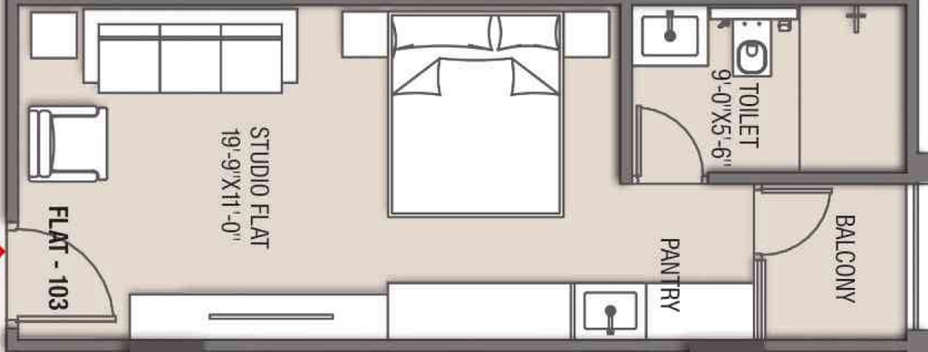 1 RK Studio Apartment in JS Amara Studios in Ajmer Road, Jaipur - Image 905423