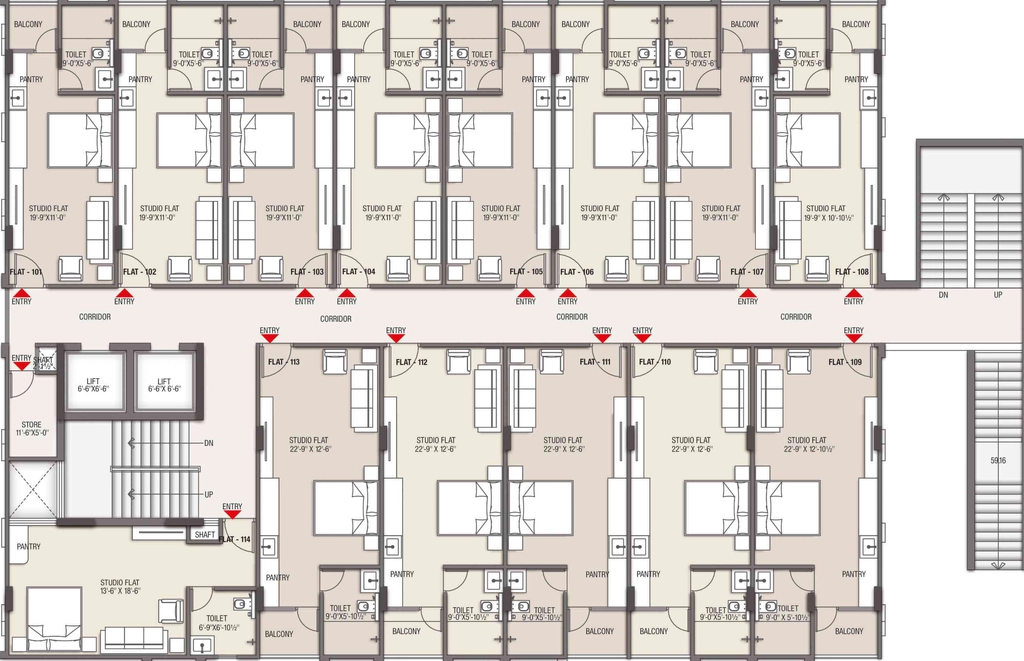 Floor Plan of JS Amara Studios in Ajmer Road, Jaipur - Image 374123