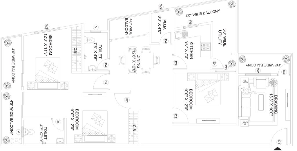 3 BHK Flat in Shri Harsh Enclave in Kanke, Ranchi - Image 905426