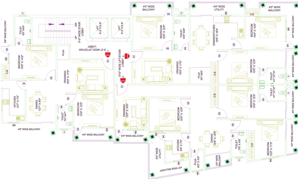 Floor Plan of Shri Harsh Enclave in Kanke, Ranchi - Image 374131