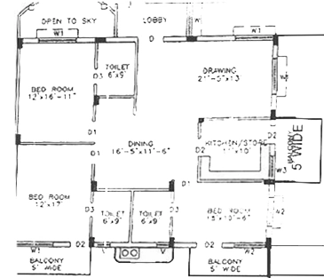 3 BHK Flat in Shakambari Sri Ram Garden in Kanke, Ranchi - Image 905428