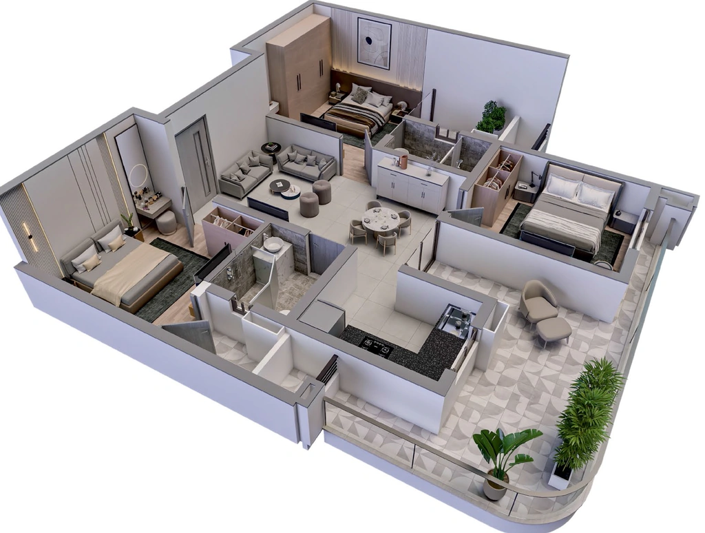 3 BHK Flat in Nital Apartments in Ajmer Road, Jaipur - Image 905431