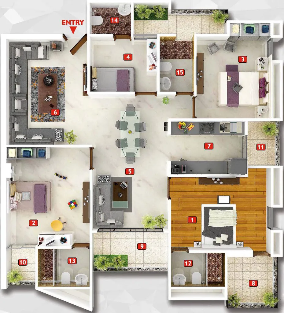 4 BHK Flat in Shiv Sital Sapphire in Adarsh Nagar, Jaipur - Image 905444