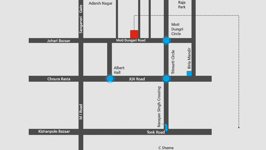 Location of Shiv Sital Sapphire in Adarsh Nagar, Jaipur - Image 374182