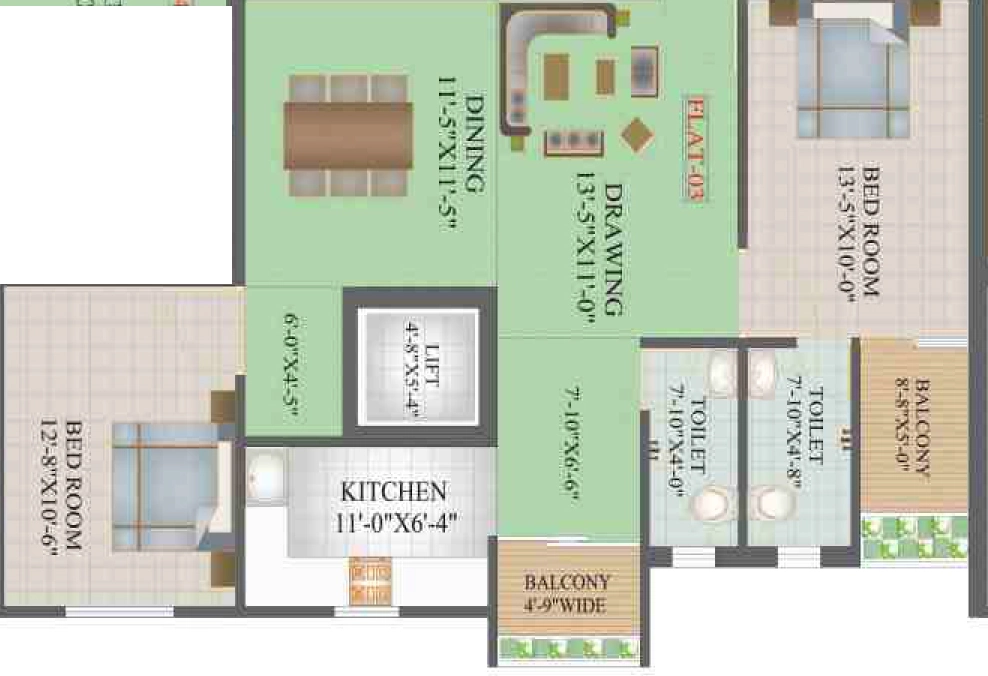 2 BHK Flat in Deeps the Ark in Kanka, Ranchi - Image 905454