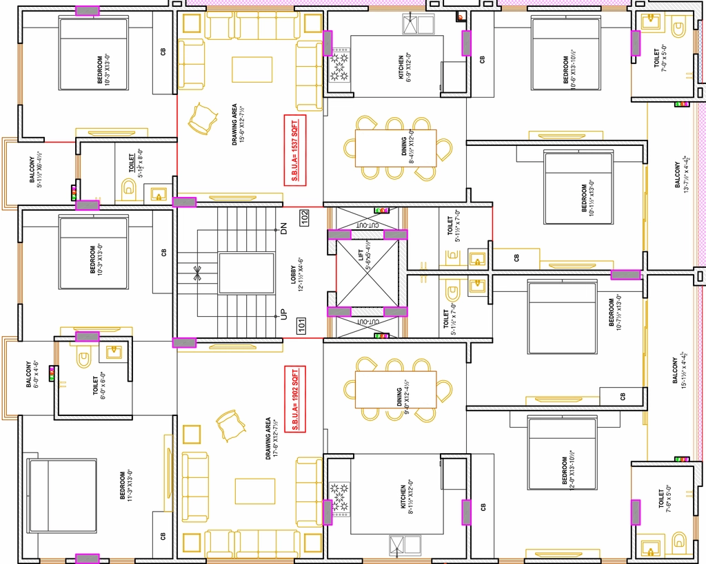 Floor Plan of Abhinandan The Royal View in Ajmer Road, Jaipur - Image 374215