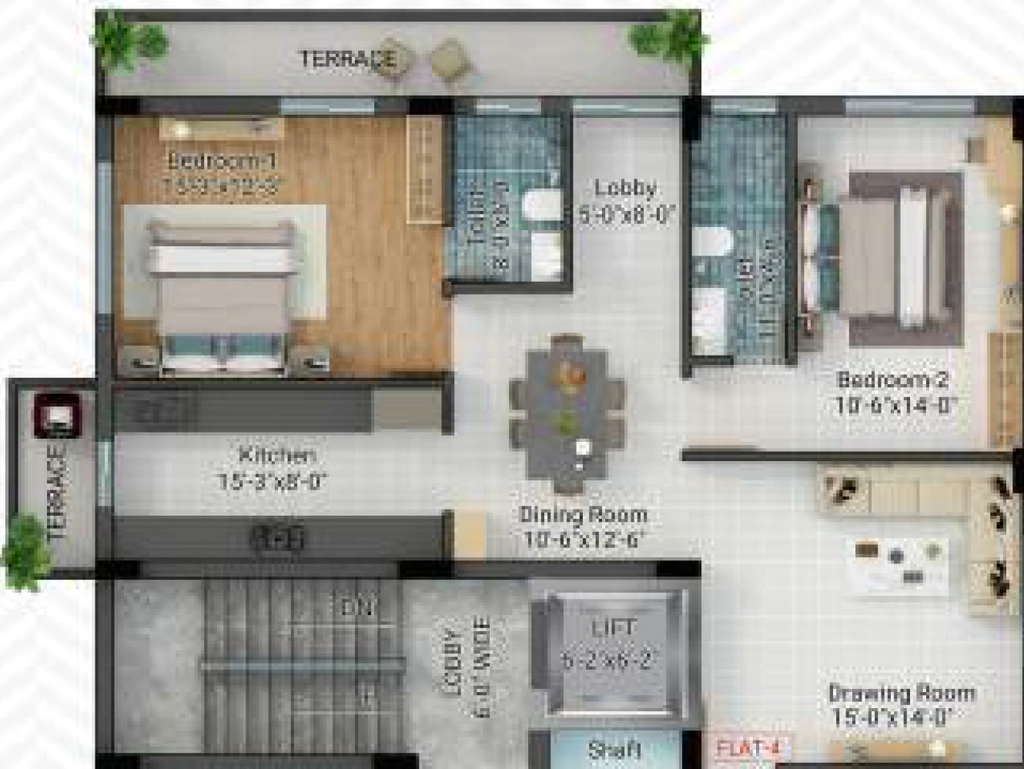 2 BHK Flat in Darsh Griha in Kokar, Ranchi - Image 905483