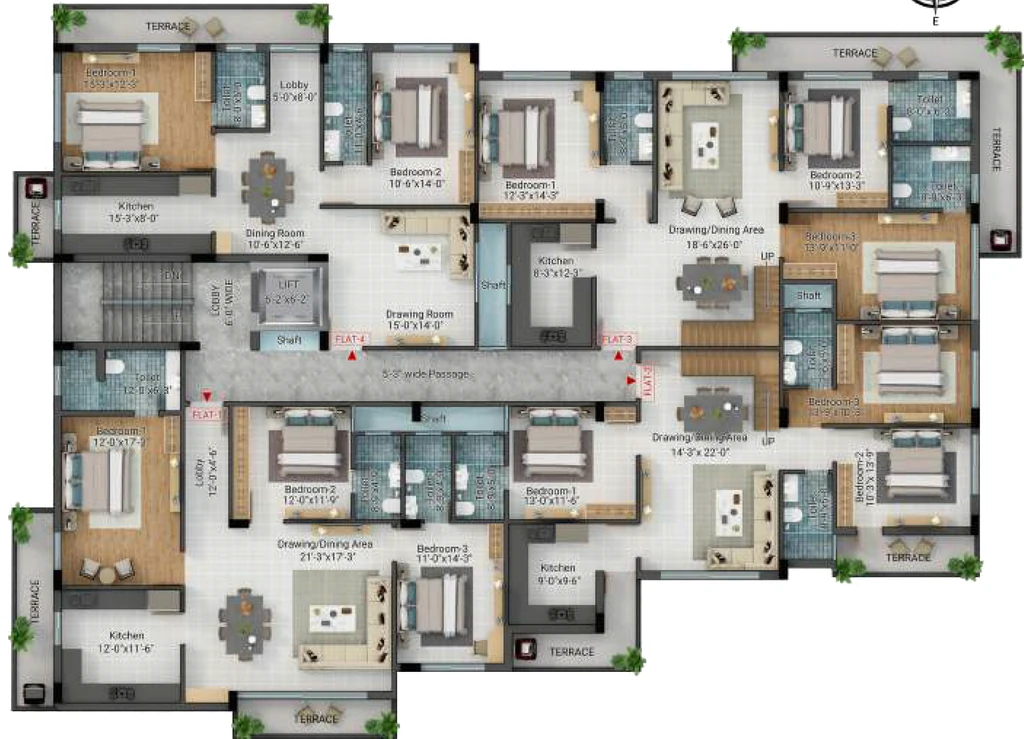 Floor Plan of Darsh Griha in Kokar, Ranchi - Image 374263
