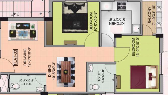 2 BHK Flat in Nalini Srijan Regency in Lalpur, Ranchi - Image 905488