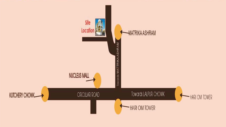 Location of Nalini Srijan Regency in Lalpur, Ranchi - Image 374274
