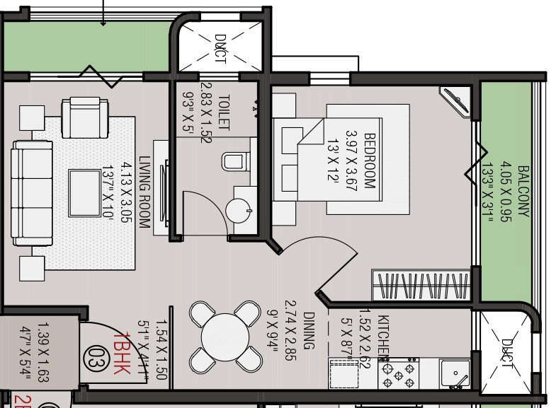 1 BHK Flat in Panas Griham 18 in Lalpur, Ranchi - Image 905490