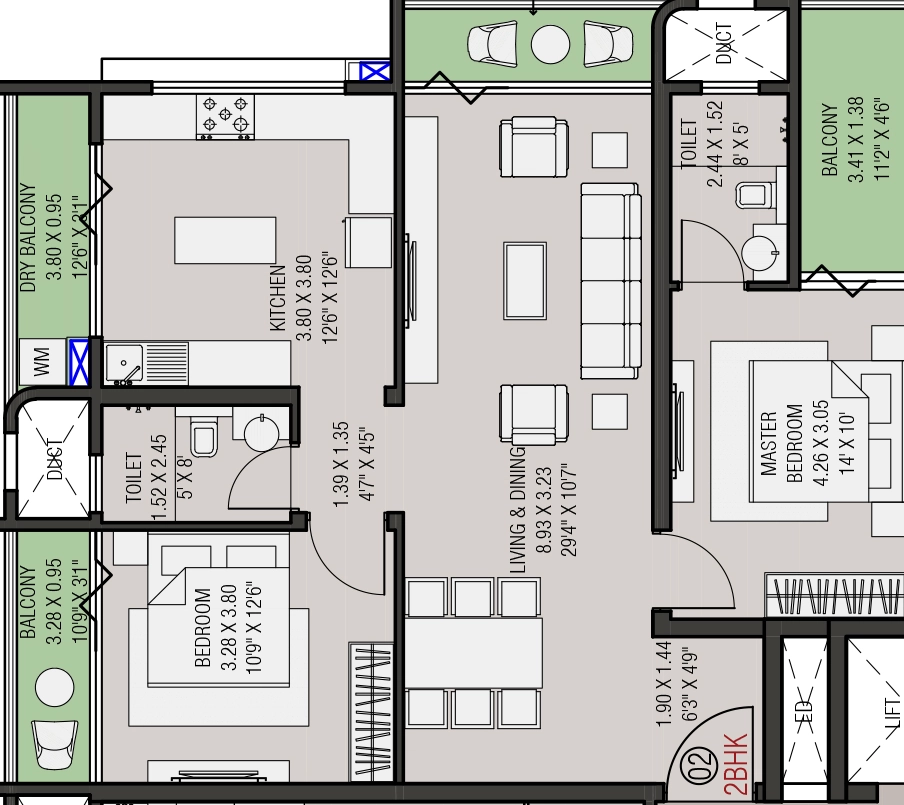 2 BHK Flat in Panas Griham 18 in Lalpur, Ranchi - Image 905491