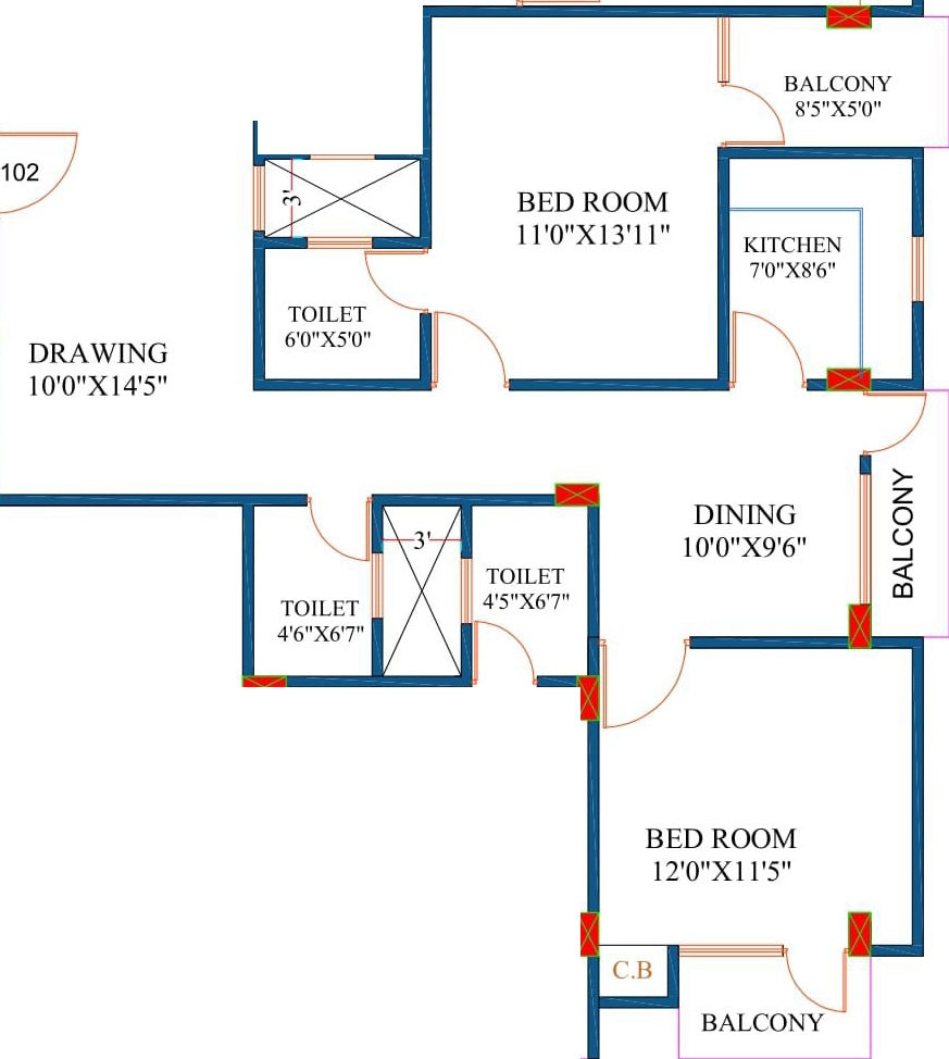 2 BHK Flat in RD Raj Enclave in Hesag, Ranchi - Image 905499