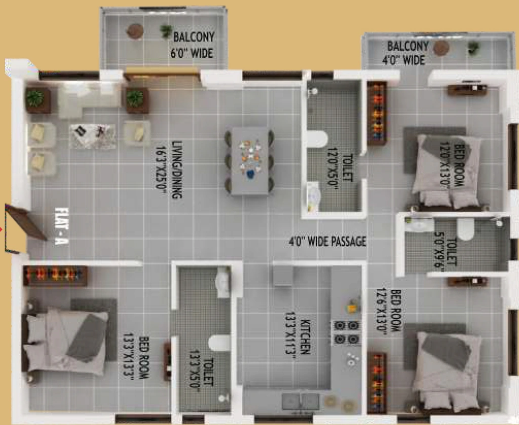3 BHK Flat in Prana Holly Oak Residency in Kanke, Ranchi - Image 905501