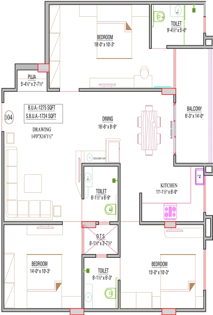 3 BHK Flat in Shree The Shyam Haveli in Nirman Nagar, Jaipur - Image 905564