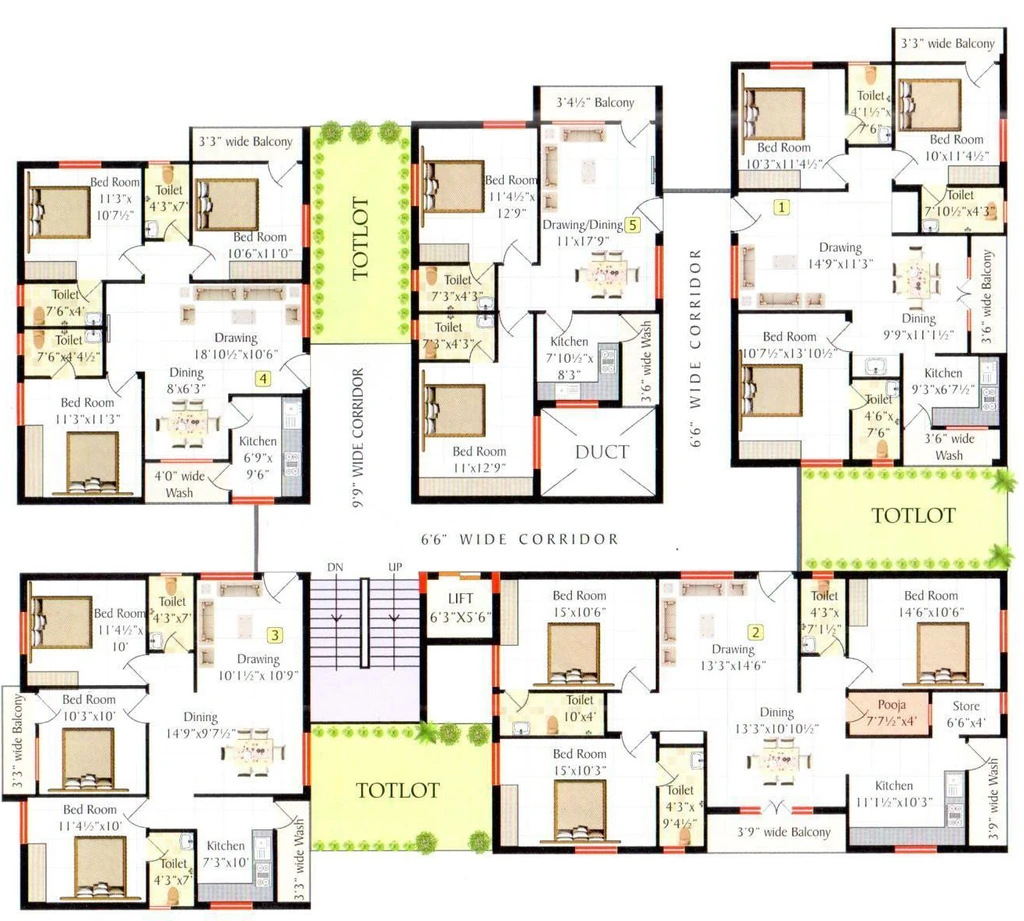Floor Plan of Swagath Delight in Attapur, Hyderabad - Image 374521