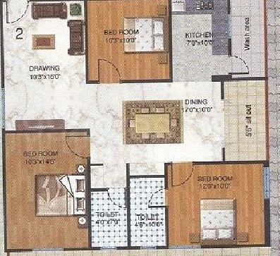 3 BHK Flat in Venkata Sai Towers in Kondapur, Hyderabad - Image 905603