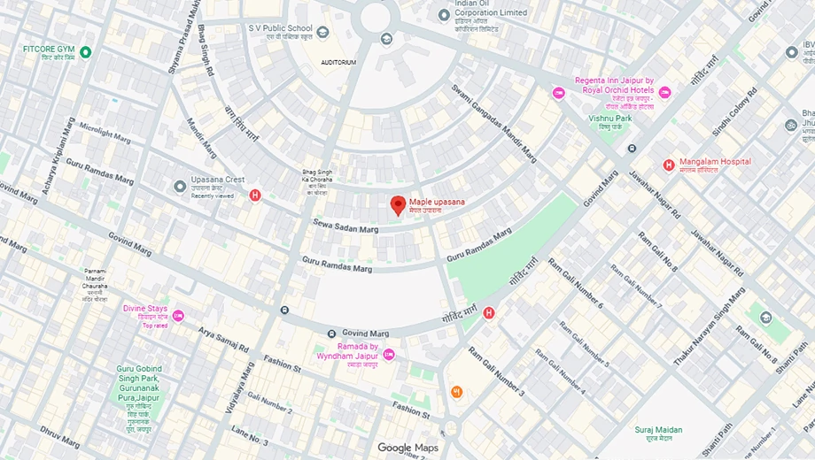 Location of Upasnas Maple in Adarsh Nagar, Jaipur - Image 374516
