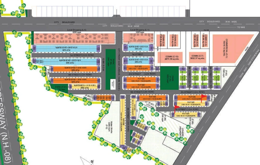 Master Plan of Vatika City Front Villas in Ajmer Road, Jaipur - Image 374538