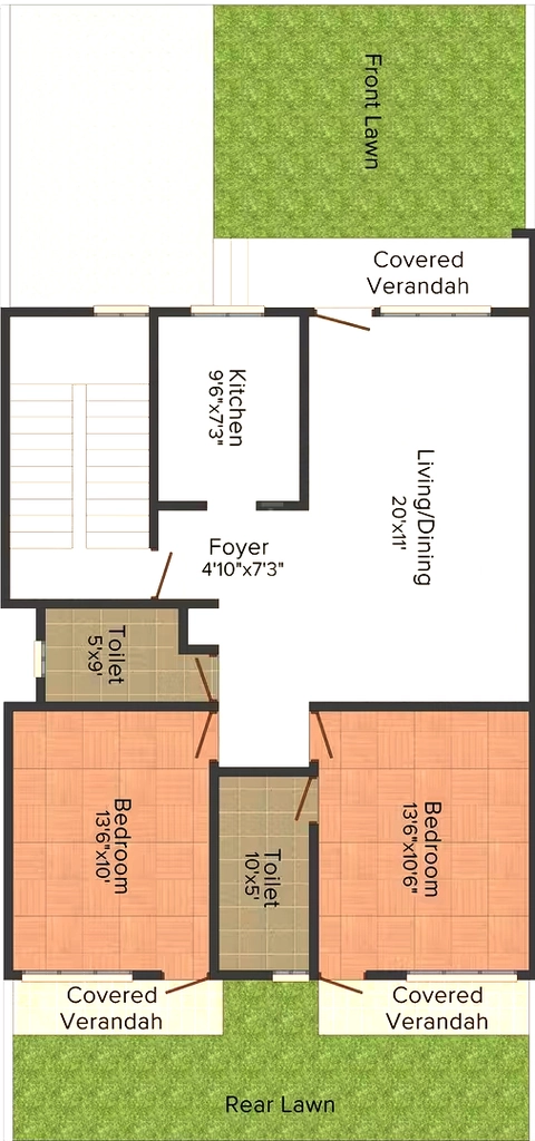 2 BHK House/Villa in Vatika IVY Homes in Ajmer Road, Jaipur - Image 905623