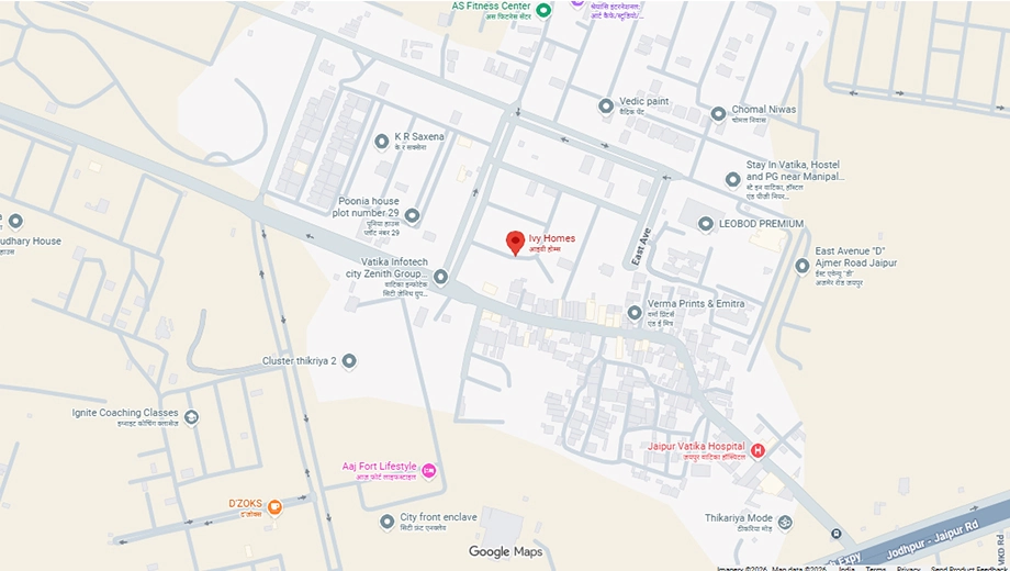 Location of Vatika IVY Homes in Ajmer Road, Jaipur - Image 374544