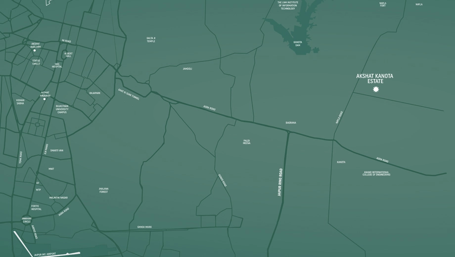 Location of Akshat Kanota Sky Homes in Agra Road, Jaipur - Image 374555