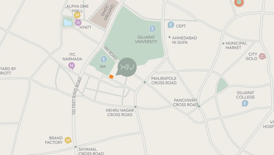Location of Olive XIV in Ambawadi, Ahmedabad - Image 374598