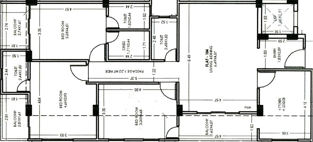 3 BHK Flat in Bagai 75 E Homes in Nirman Nagar, Jaipur - Image 905652