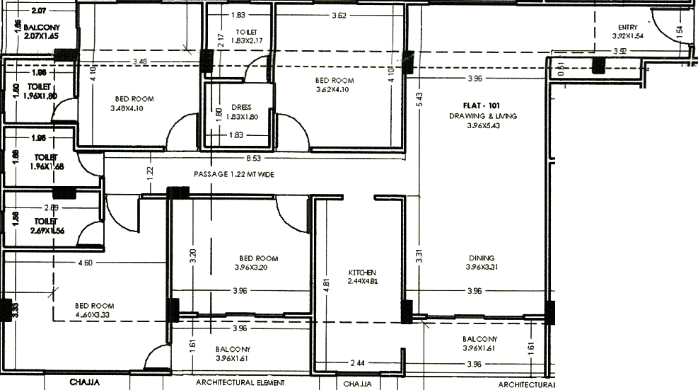 4 BHK Flat in Bagai 75 E Homes in Nirman Nagar, Jaipur - Image 905653