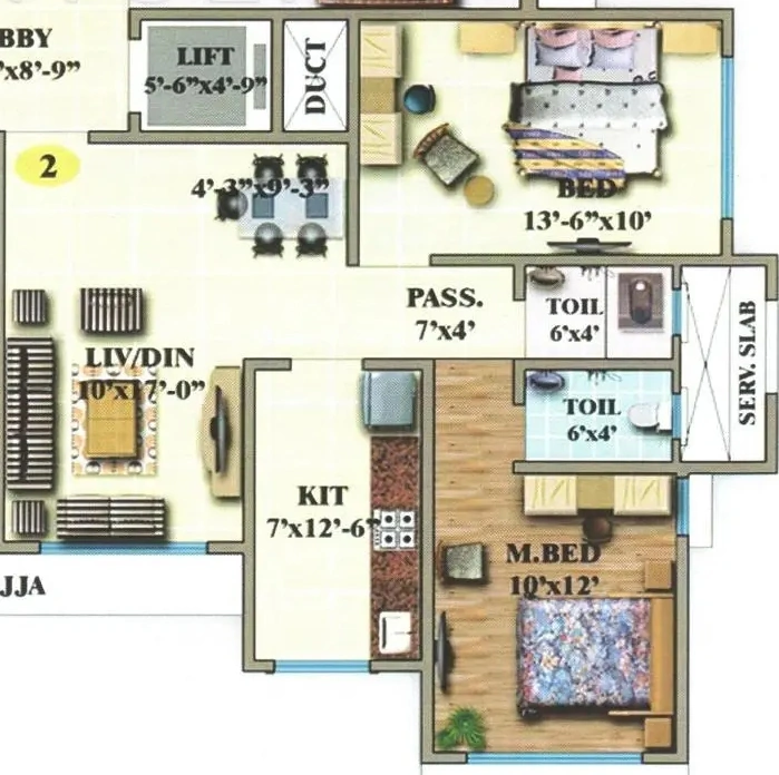 2 BHK Flat in Ranjana Kailash Heights in Kandivali West, Mumbai - Image 909173