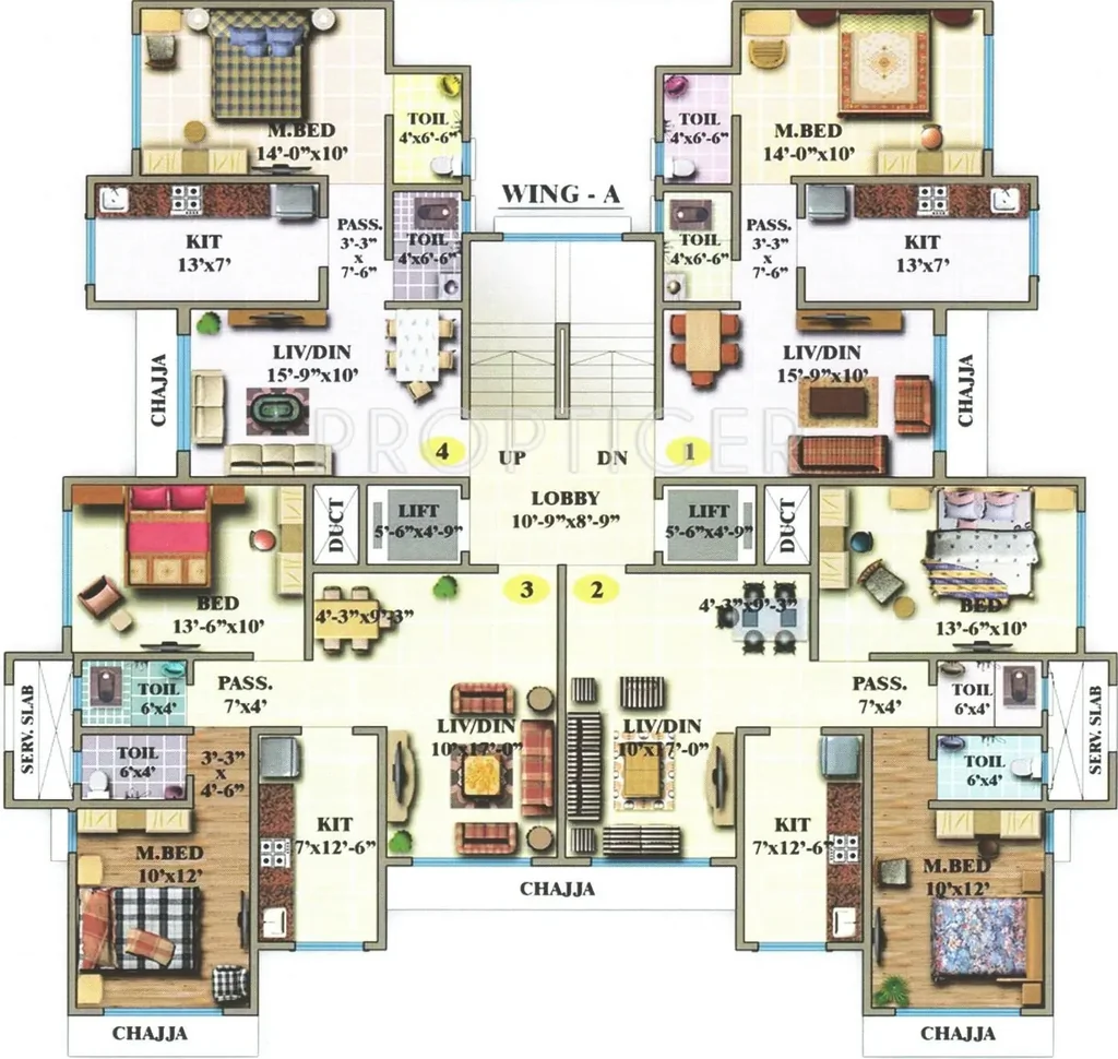 Floor Plan of Ranjana Kailash Heights in Kandivali West, Mumbai - Image 382620