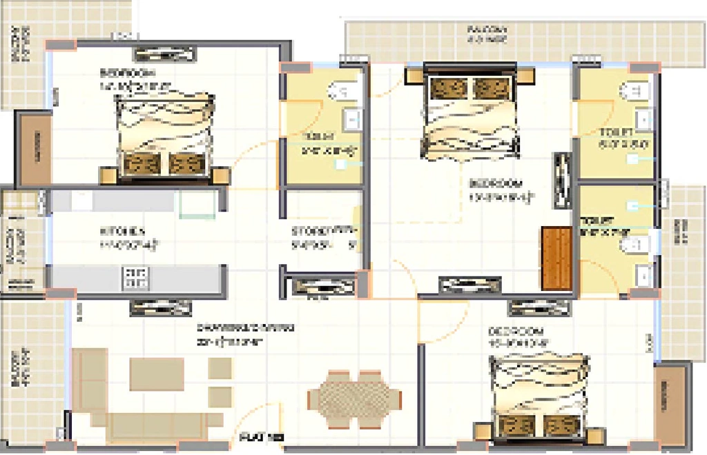 3 BHK Flat in Arham ABC Apartment in Nirman Nagar, Jaipur - Image 905699