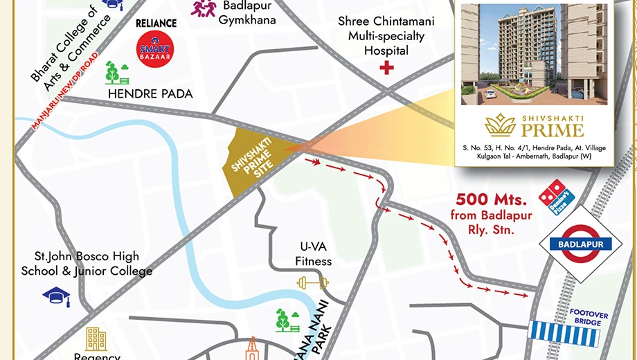 Location of Shivshakti Prime in Badlapur West, Thane - Image 376317