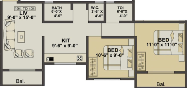 2 BHK Flat in Green City Marigold in Umroli East, Palghar - Image 440979