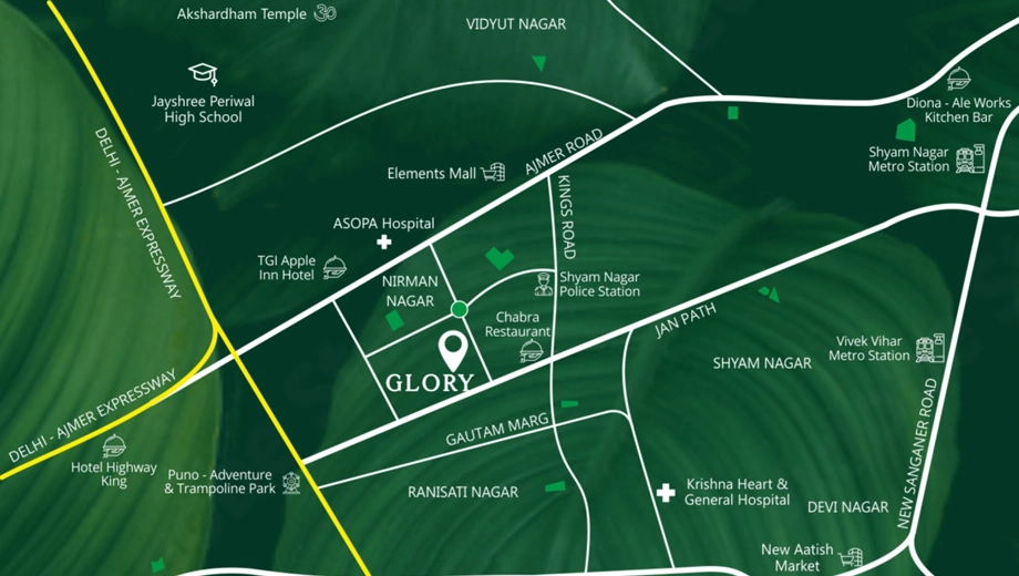 Location of Elegant Glory in Nirman Nagar, Jaipur - Image 374791