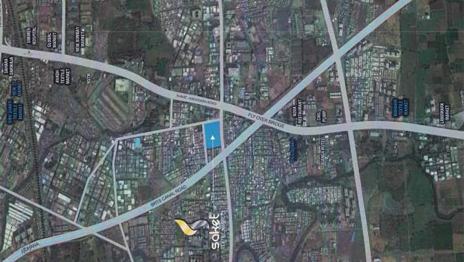 Location of Saket Textile Market in Parvat Patiya, Surat - Image 374808