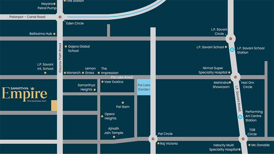 Location of Samarthya Empire in Pal, Surat - Image 374815