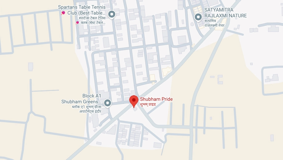 Location of Shubham Pride Extention in Rangwasa, Indore - Image 374824